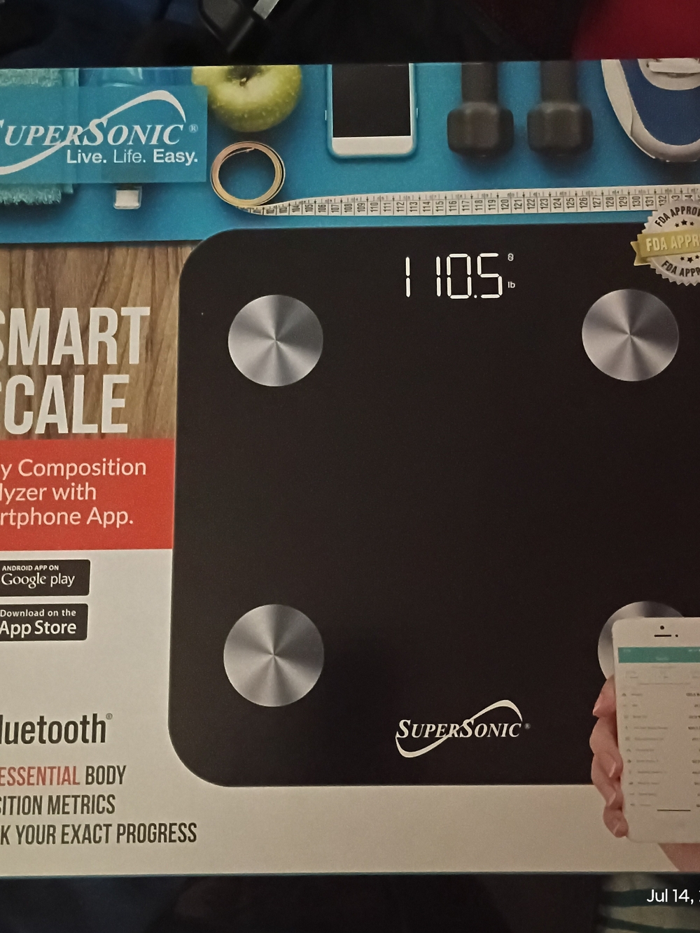 Black Smart Bluetooth Body Scale